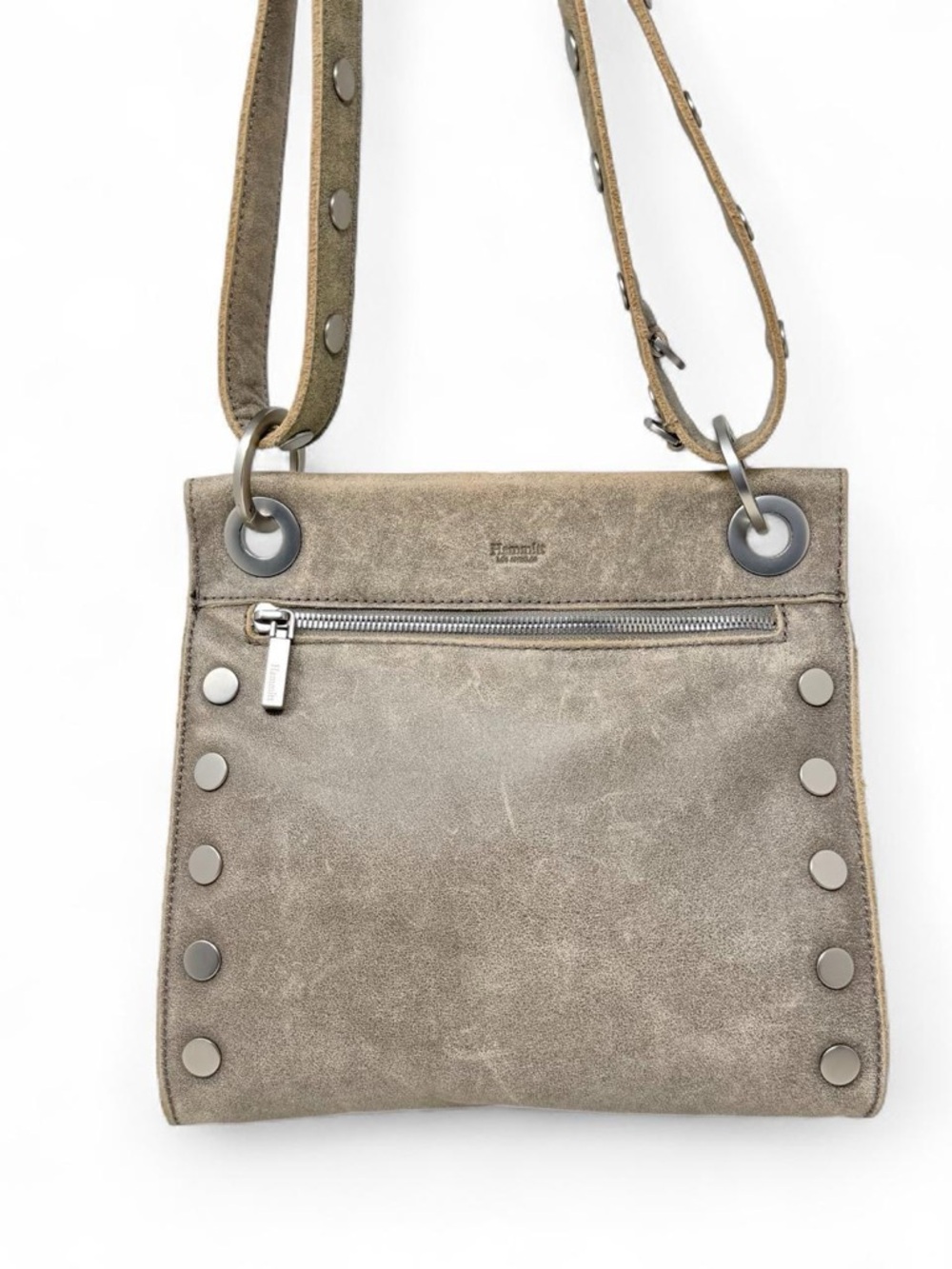 Hammitt Tony Medium Gray Leather Crossbody